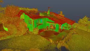 Relevé 3D et Scan 3D à Annecy - Maison à Doussard 21 Relevé 3D Annecy nuage de points Intensité