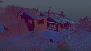 Relevé 3D et Scan 3D à Annecy - Maison à Doussard 22 Relevé 3D Annecy nuage de points Normales